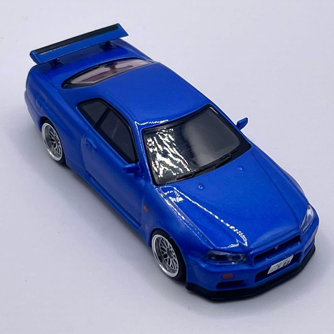 1/64 MINIGT 日産 R34 GT-R カスタム品 BBS