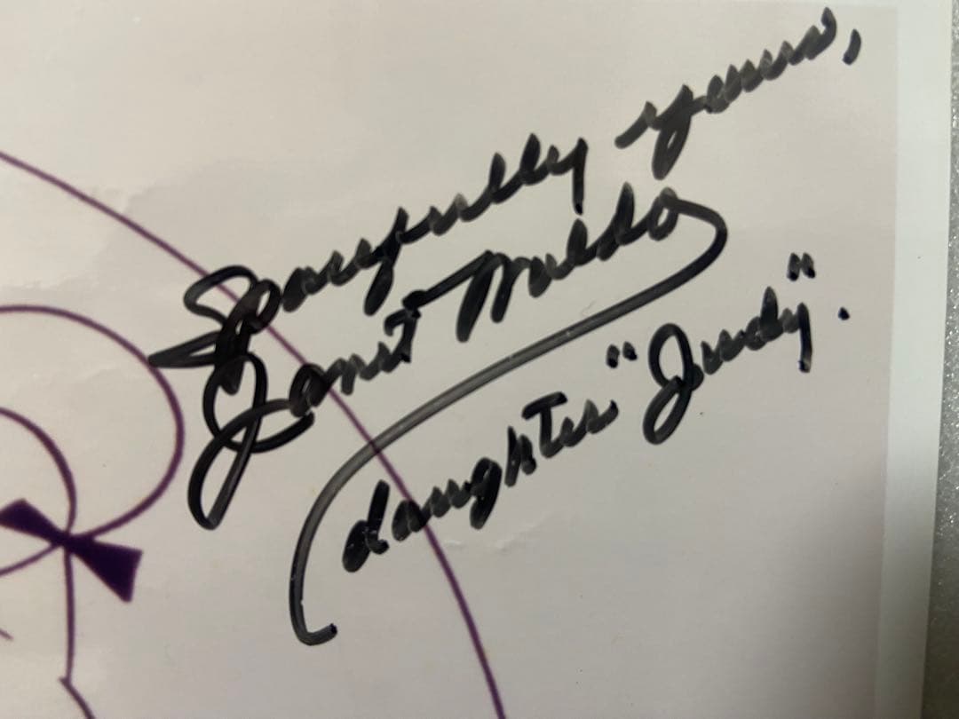 宇宙　海賊　ジェットソン サイン入り写真　Janet Waldo jetsons