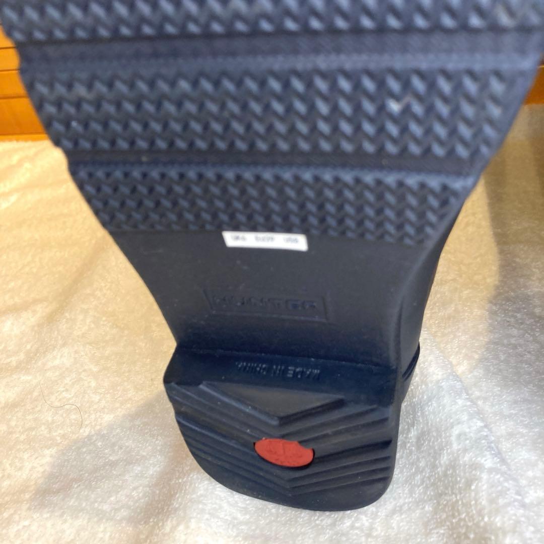 美品　HUNTER ハンター レインブーツ　リファインドジャガードトールブーツ