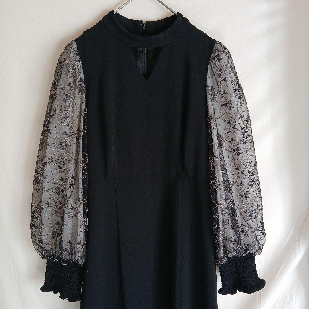 ANDRESD スリーブエンブロイダリードレス ワンピース 結婚式 お呼ばれ