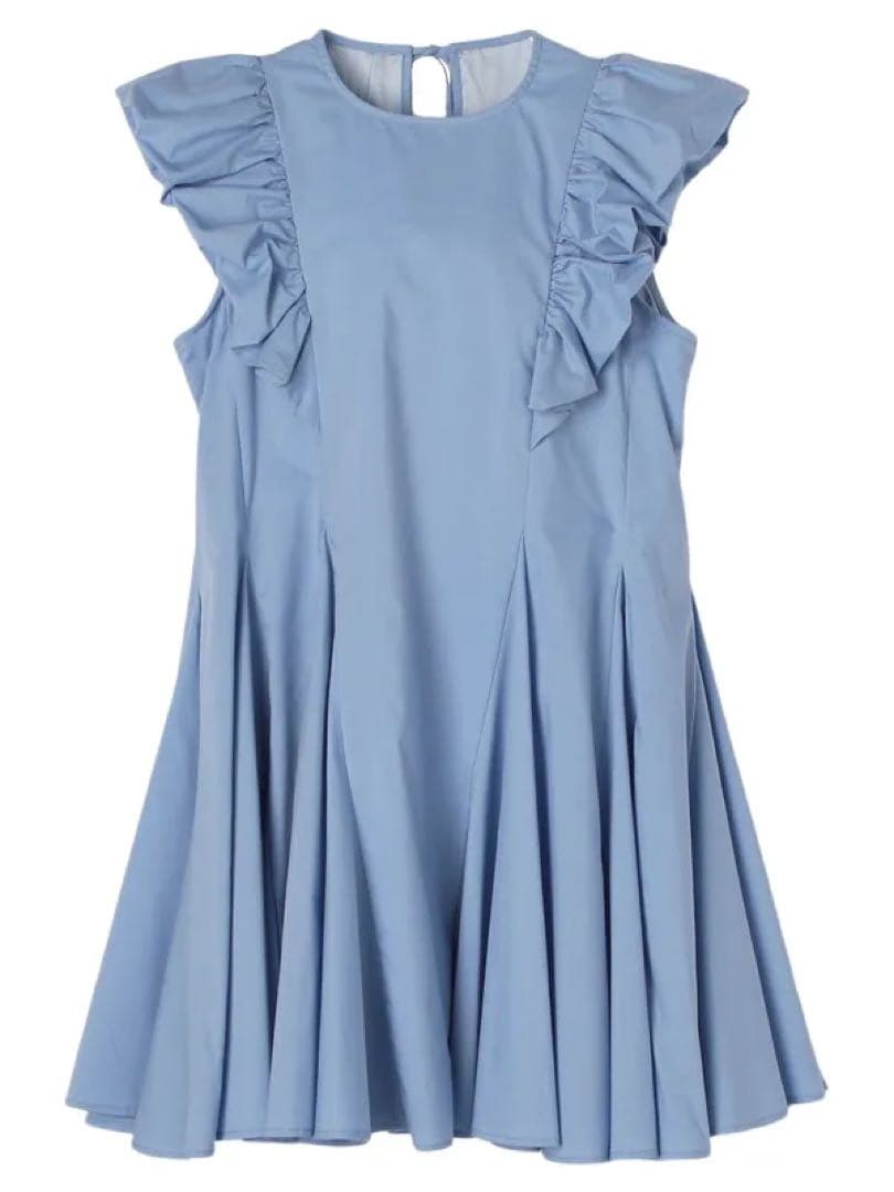 eimy istoire バルーンフリルフレアミニワンピース ブルー