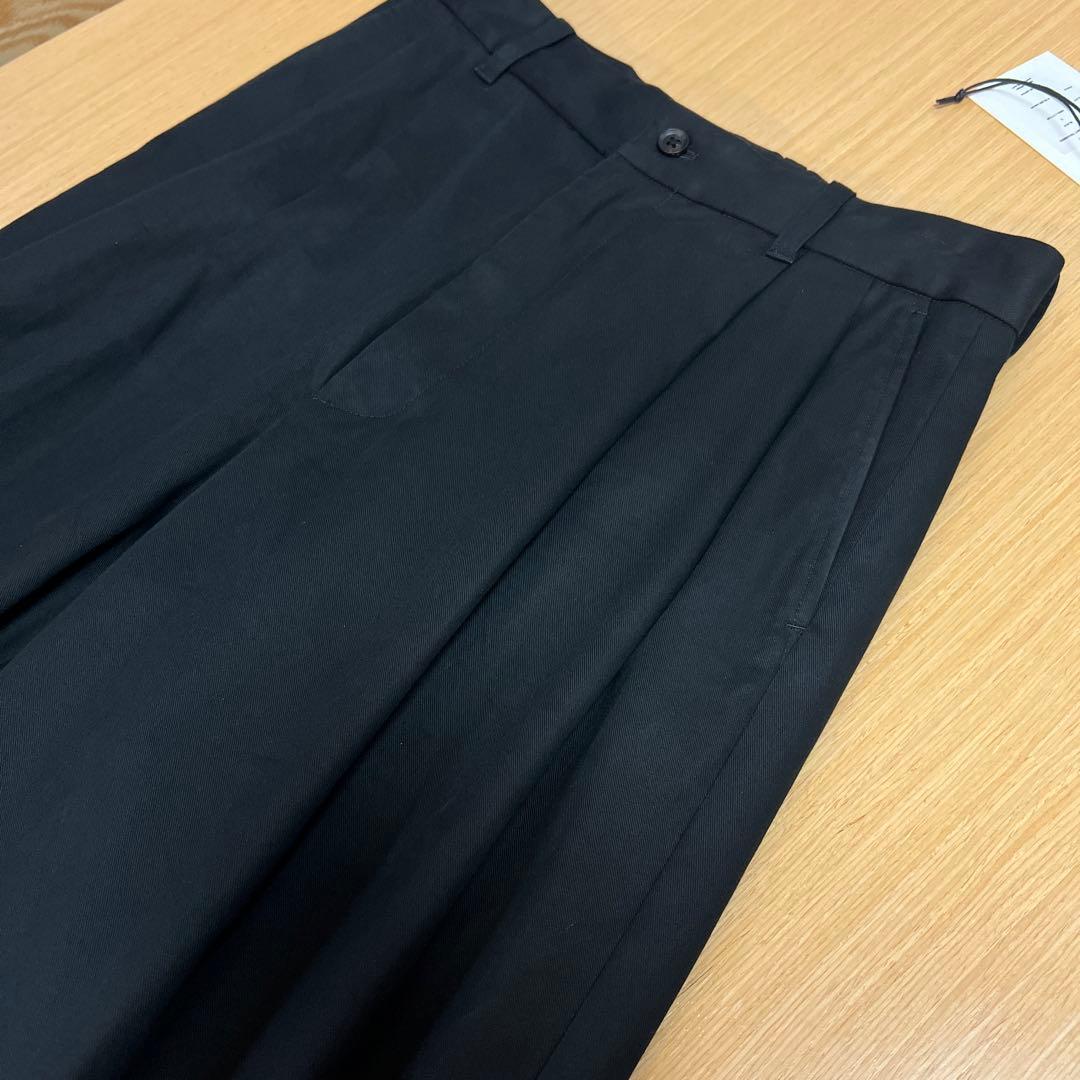 パンツ stein Wide Straight Trousers BLACK