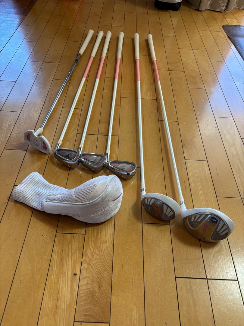 ゴルフクラブセット ホワイト 6本