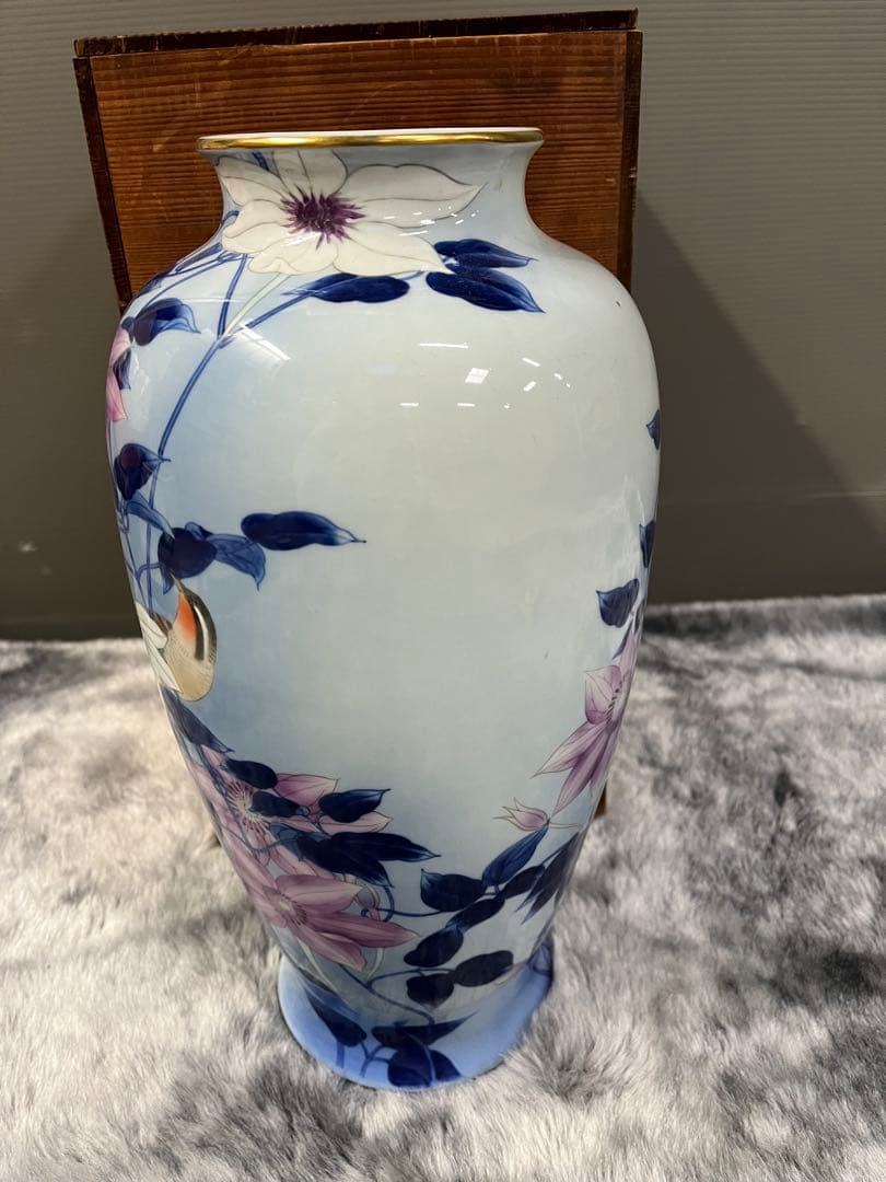 深川製磁　花瓶　高さ38cm　宮内庁御用達 深川