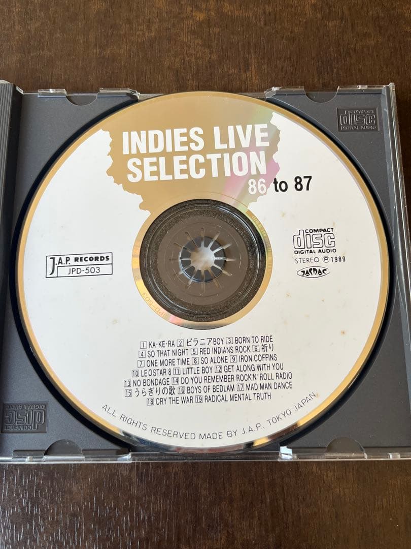 邦楽 THE INDIES LIVE SELECTION 86to87 CD