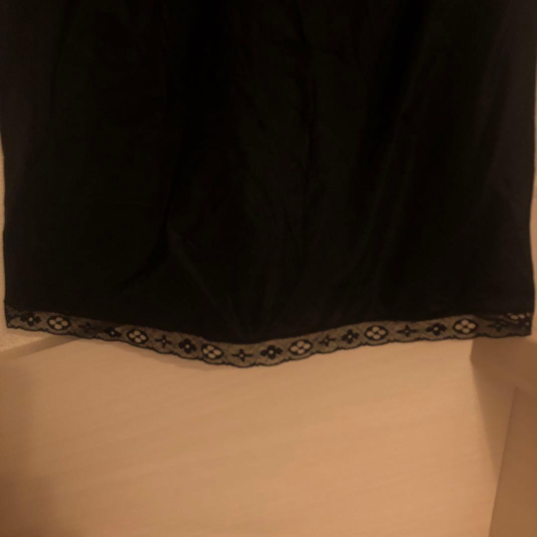 LOUIS VUITTON キャミソール モノグラム レース 黒S〜M