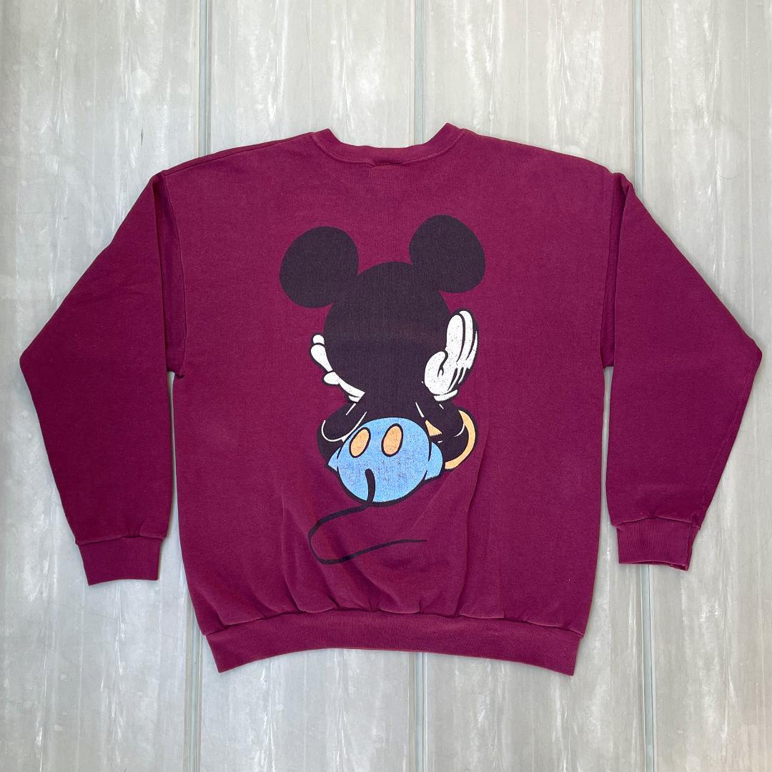 【90年代USA製】ディズニー ミッキー スウェット 青パン お座り ビンテージ