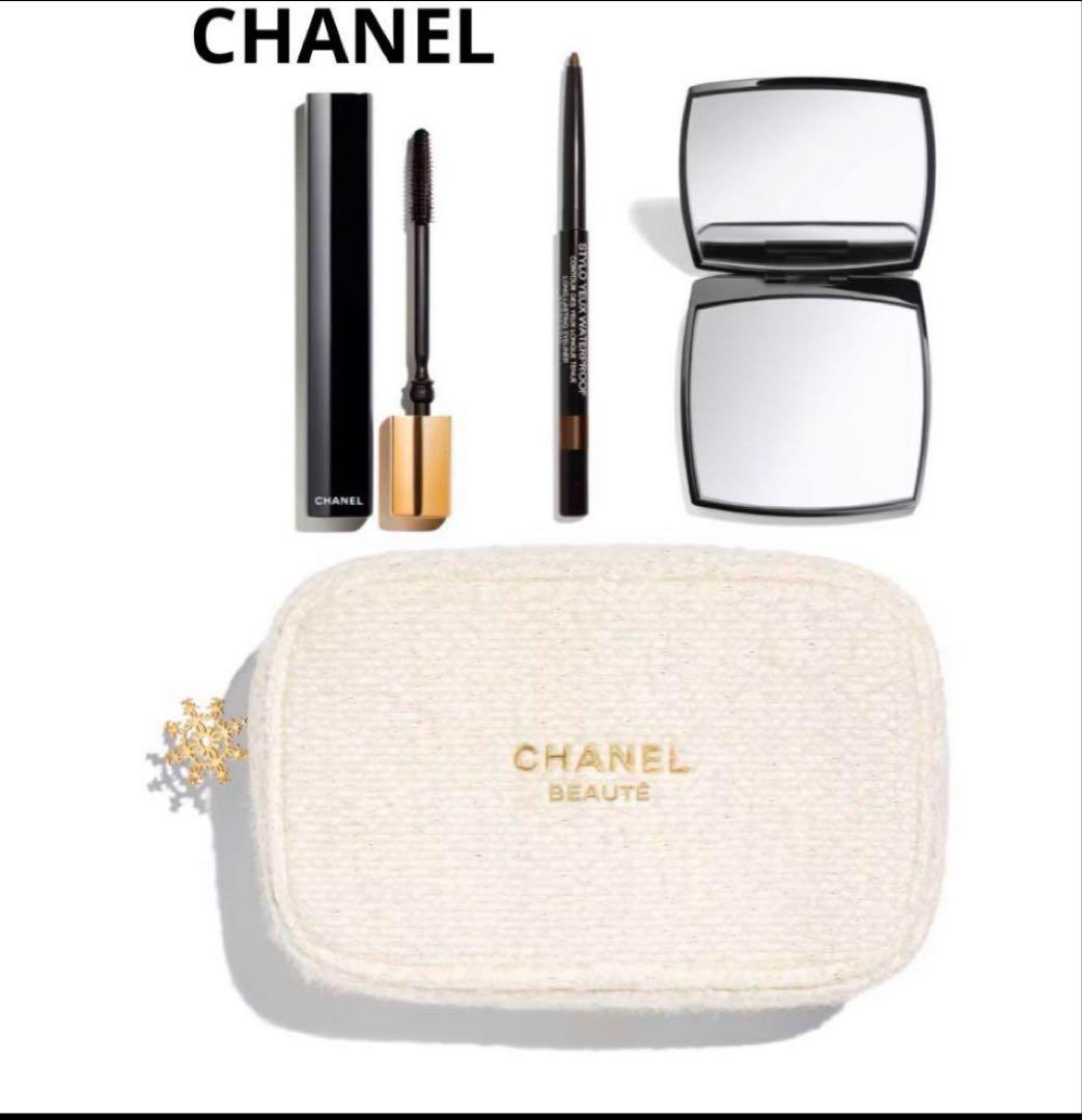 ［限定］CHANEL シャネル　ポーチ　セット　ミラー　マスカラ　アイブロー