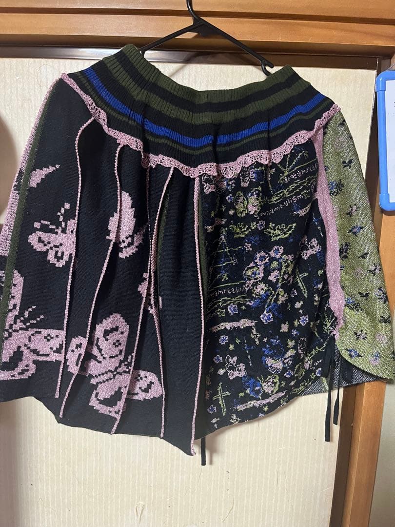 スカート rurumu: dreamreading jacquard skirt BK