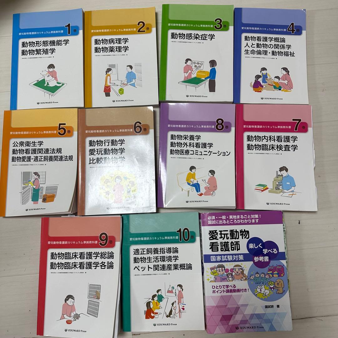 愛玩動物看護師カリキュラム全10冊セット+参考書