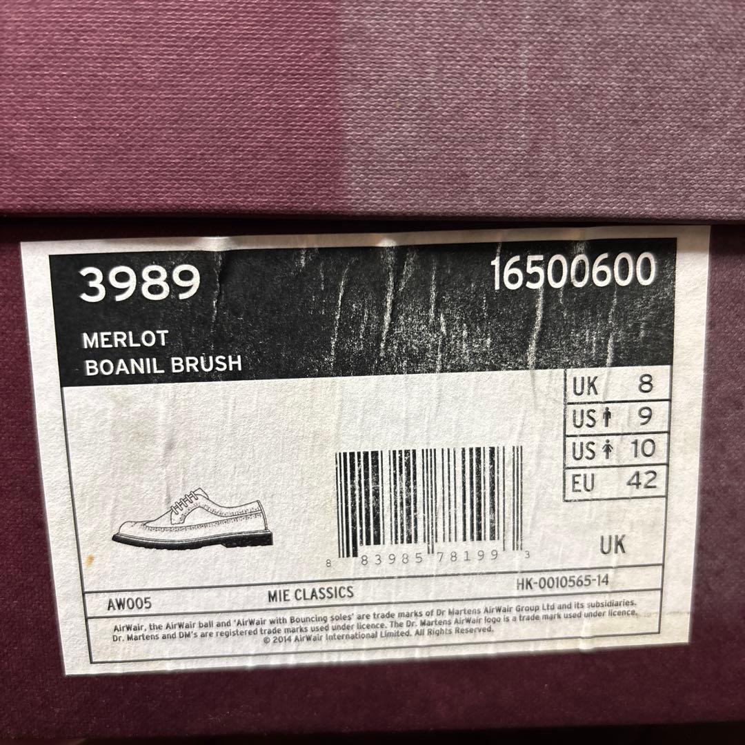 Dr Martens ENGLAND製　ウイングチップ