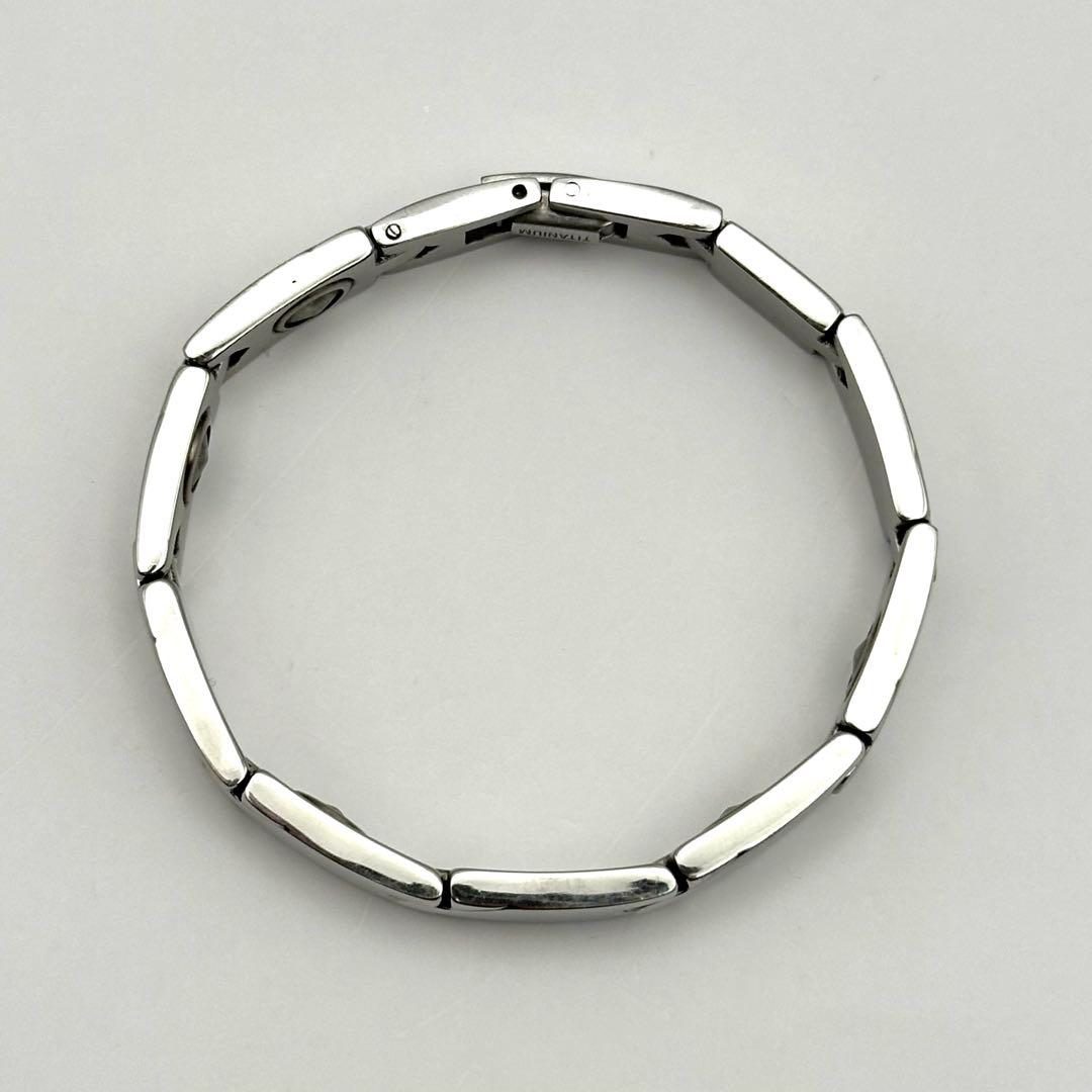 サングリエヨシミ 健康ブレスレット TITANIUM シルバーカラー SSサイズ