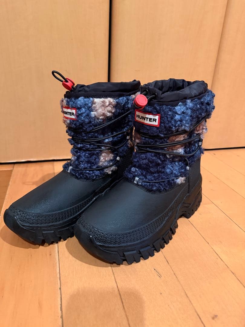 HUNTER ネイビー ブラック ブーツ UK5
