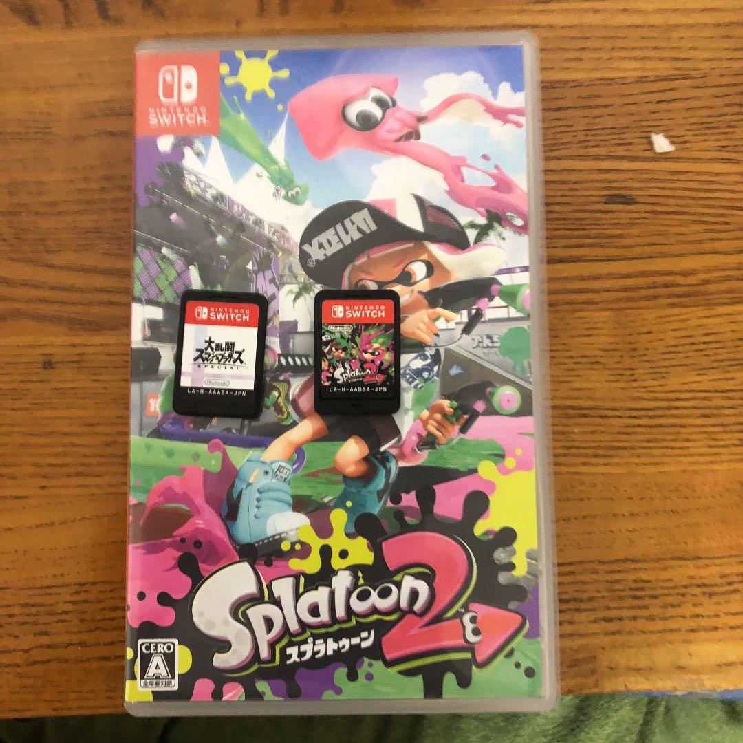 スイッチとソフト2つ「大乱闘とスプラトゥーン」