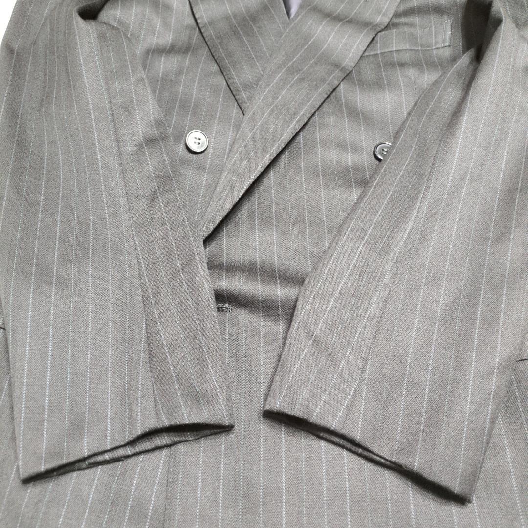 ✨美品✨イヴサンローラン ダブルスーツ セットアップ 黒 ストライプ 万能 式典