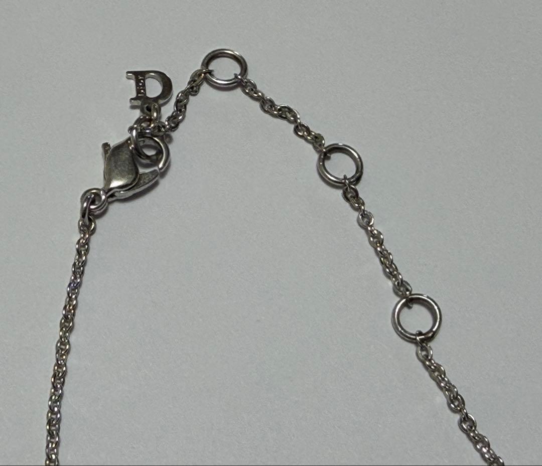 Dior ハート型チャーム ネックレス　ピンク