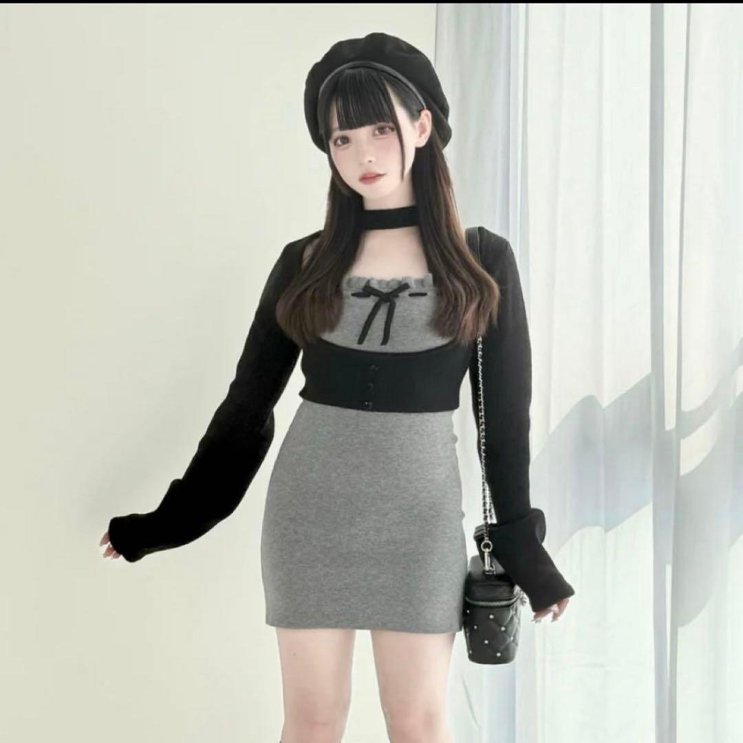 BunnyLis ニットトップス×ニットキャミワンピース