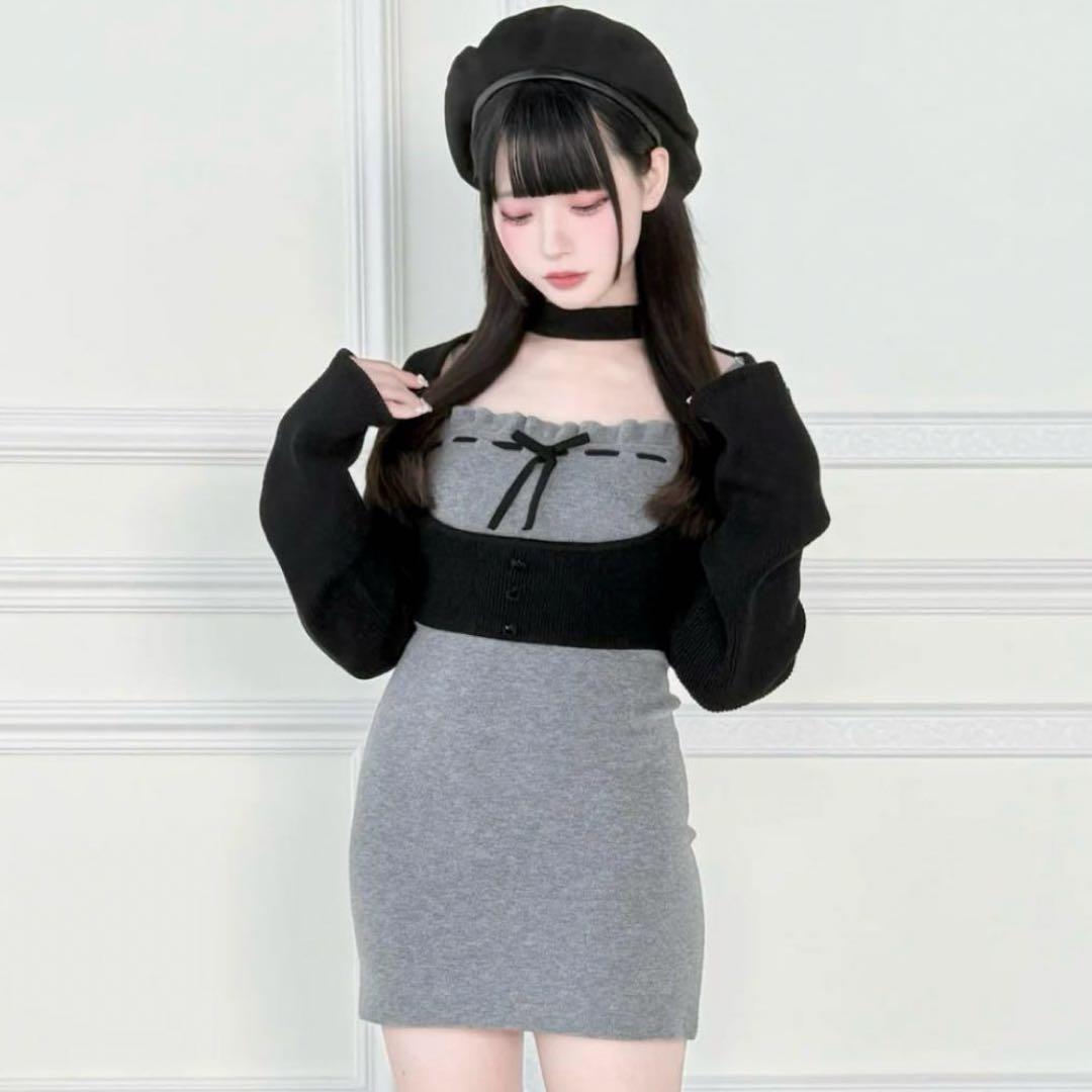 BunnyLis ニットトップス×ニットキャミワンピース