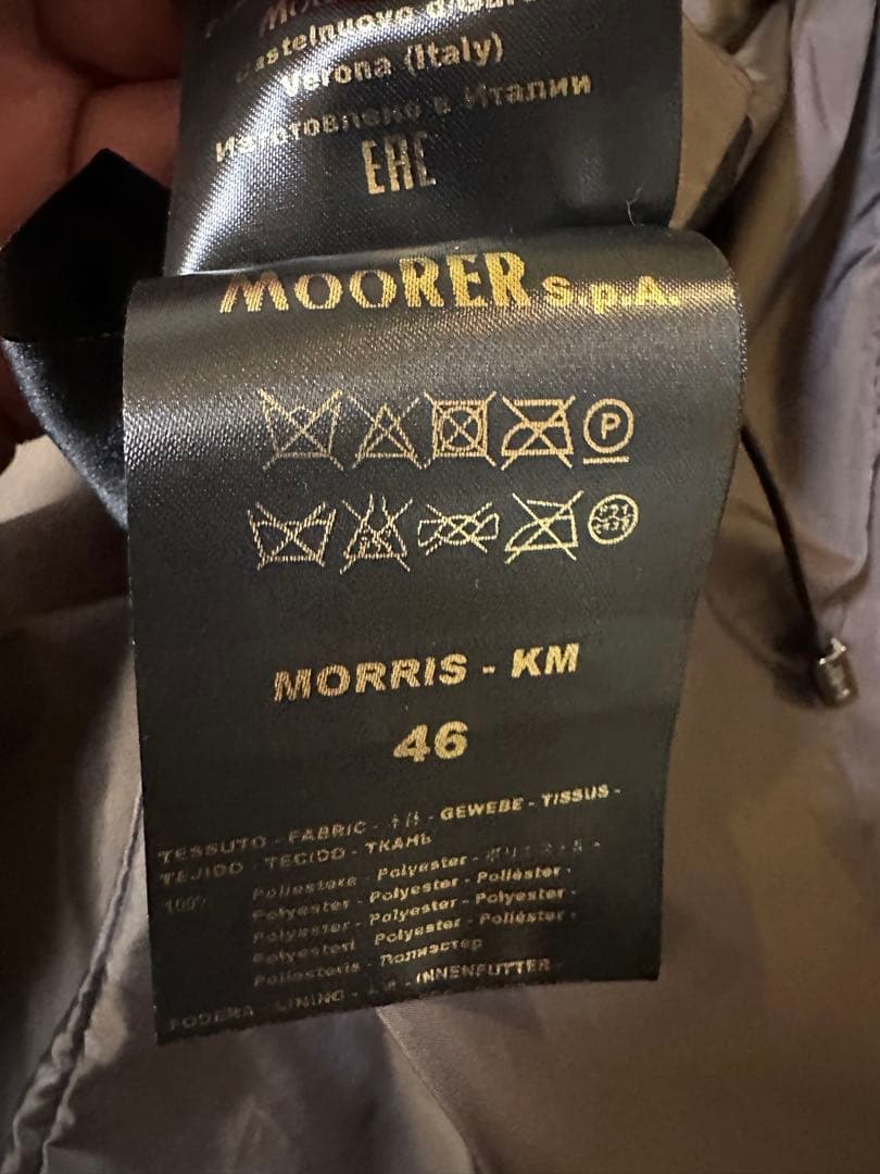 MOORER ムーレー MORRIS-KM 46 NERO ブラック ダウン