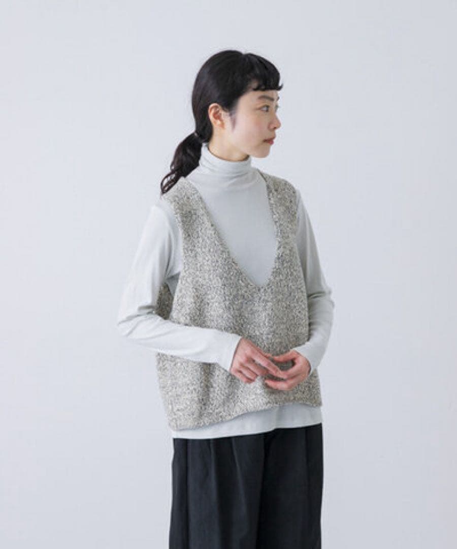 かぐれ　テープヤーンニットベスト　新品未使用