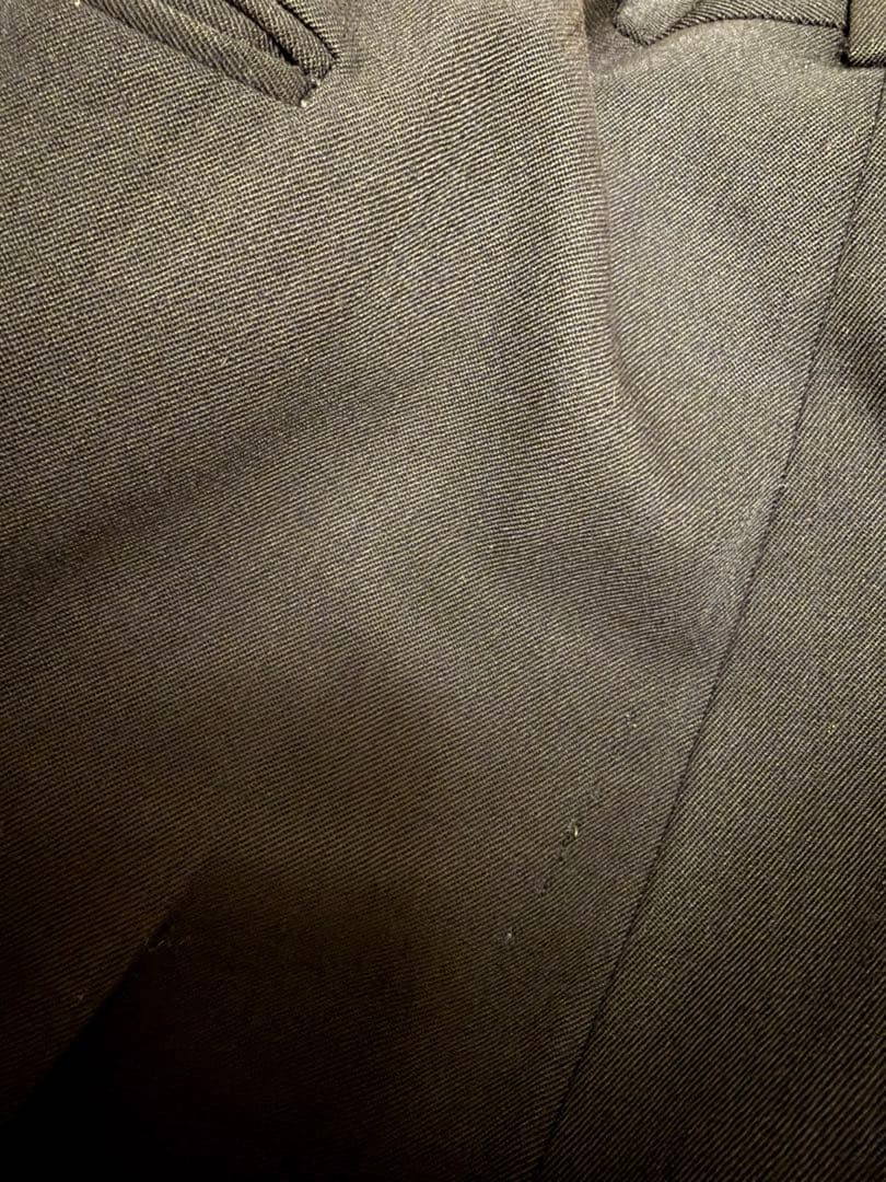 80s ラルフローレン ウールギャバジン 2タック トラウザーズ 黒 34