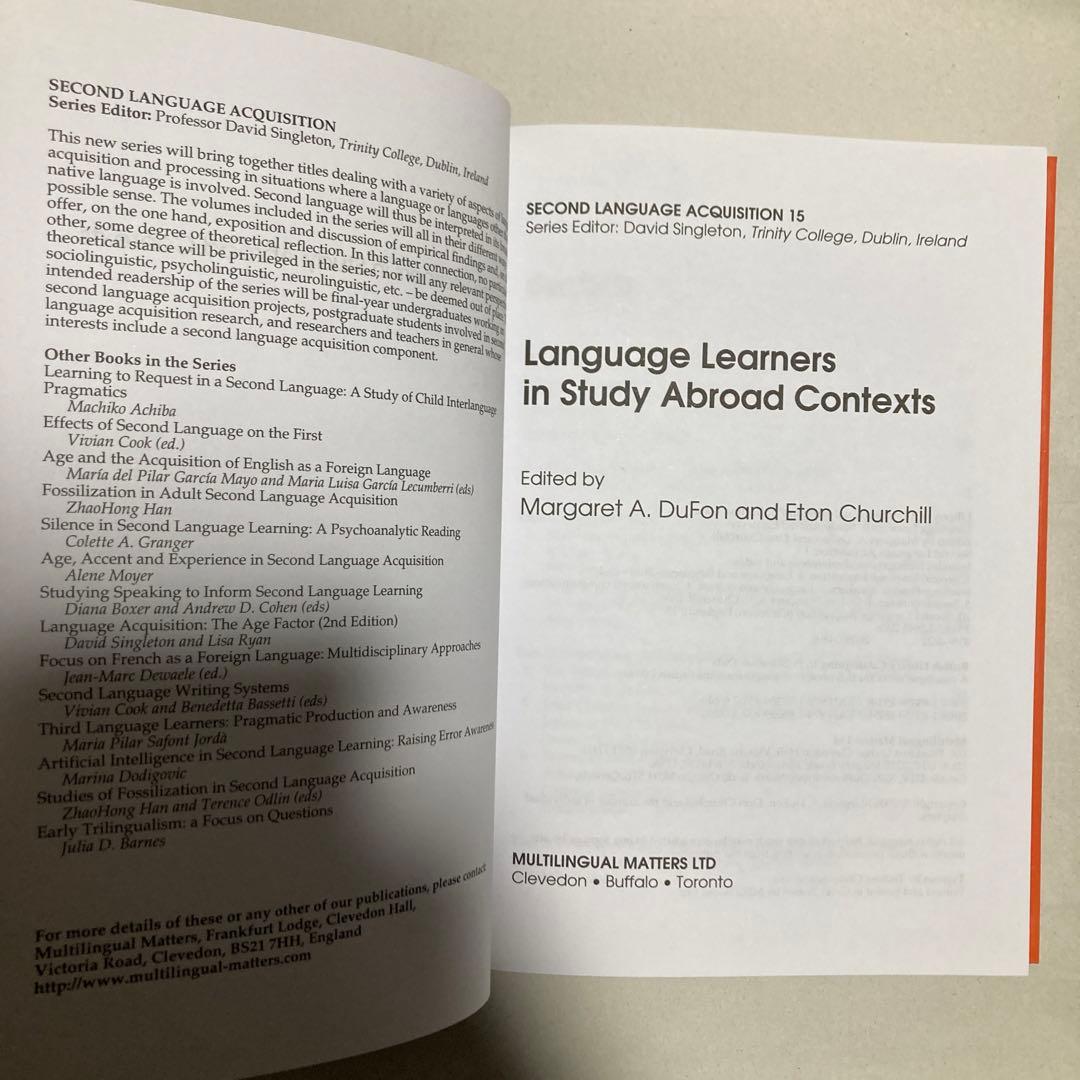 Language Learners in Study Abroad 洋書　英語