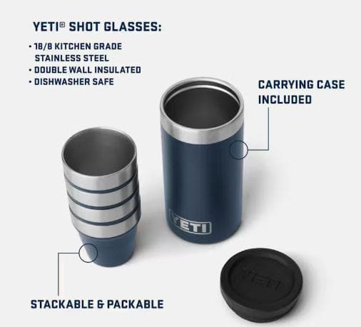 【日本未発売】YETI ショットグラス 4個セット