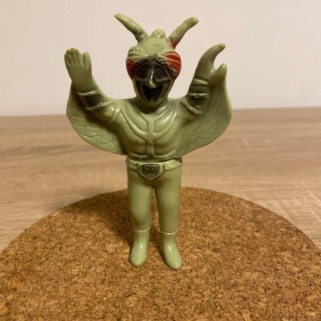 当時物 昭和レトロ　旧バンダイ　ミニソフビ 仮面ライダーかまきり男　石森プロ東映