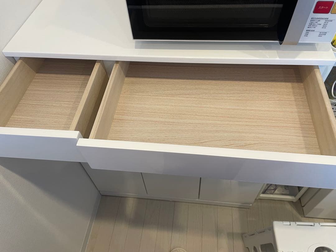 ISSEIKI キッチンカウンター ダストボックス3つ付き