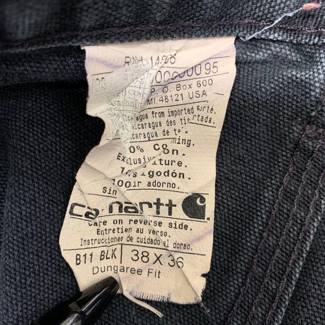 10WD782 Carhartt フェード ブラック ダック地 ペインターパンツ