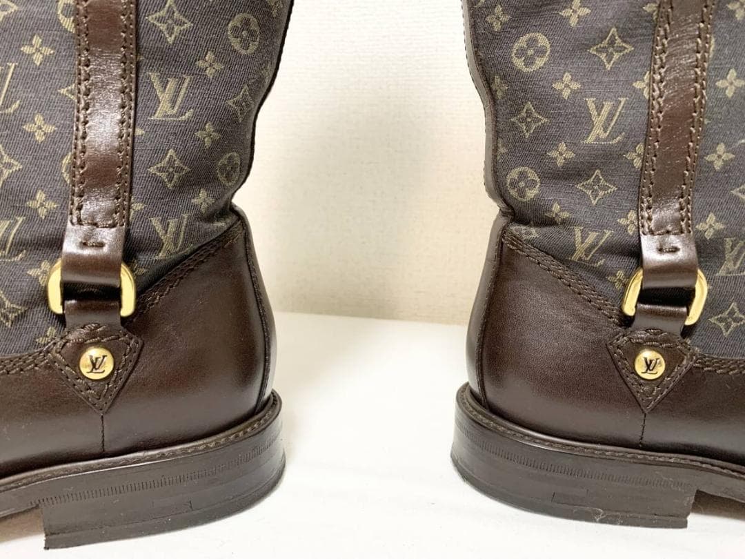 Sam【正規品】極美品 ルイヴィトン モノグラム レザーロングブーツ 35