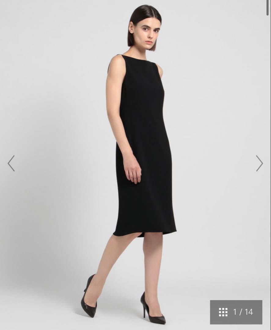 【新品タグ付】定番theory AdmiralCrepeFlaredDress