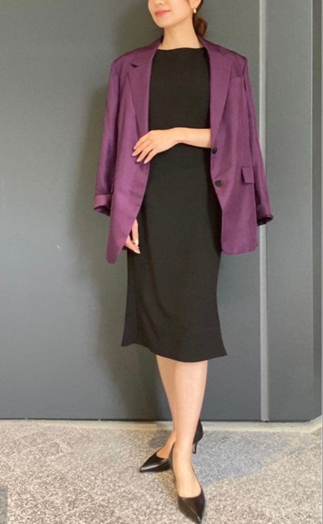 【新品タグ付】定番theory AdmiralCrepeFlaredDress