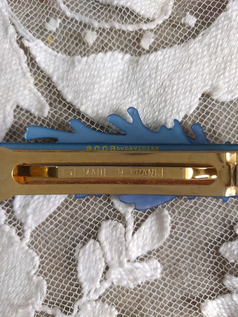 レア★acca by DAVIDIONアッカ★珊瑚モチーフバレッタ青フランス製