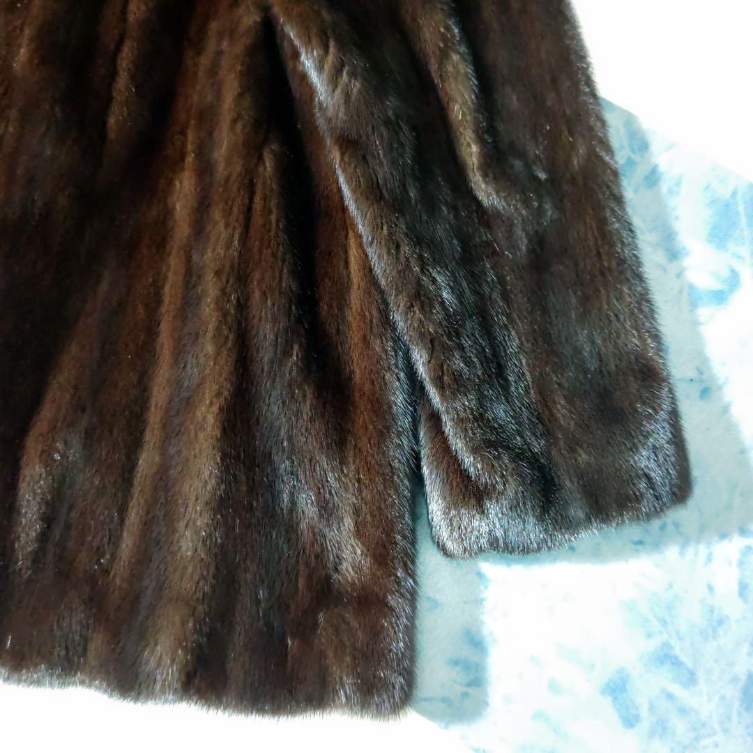 サガミンク　ファーコート　SAGA MINK 　ブラウン　リアルファー