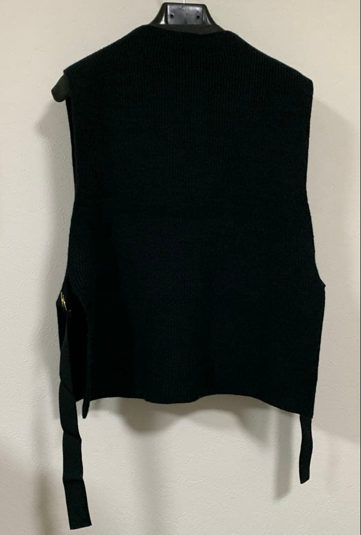 23区　タグ付き　【洗える】コットンリリー ニットベスト　ブラック　サイズ44