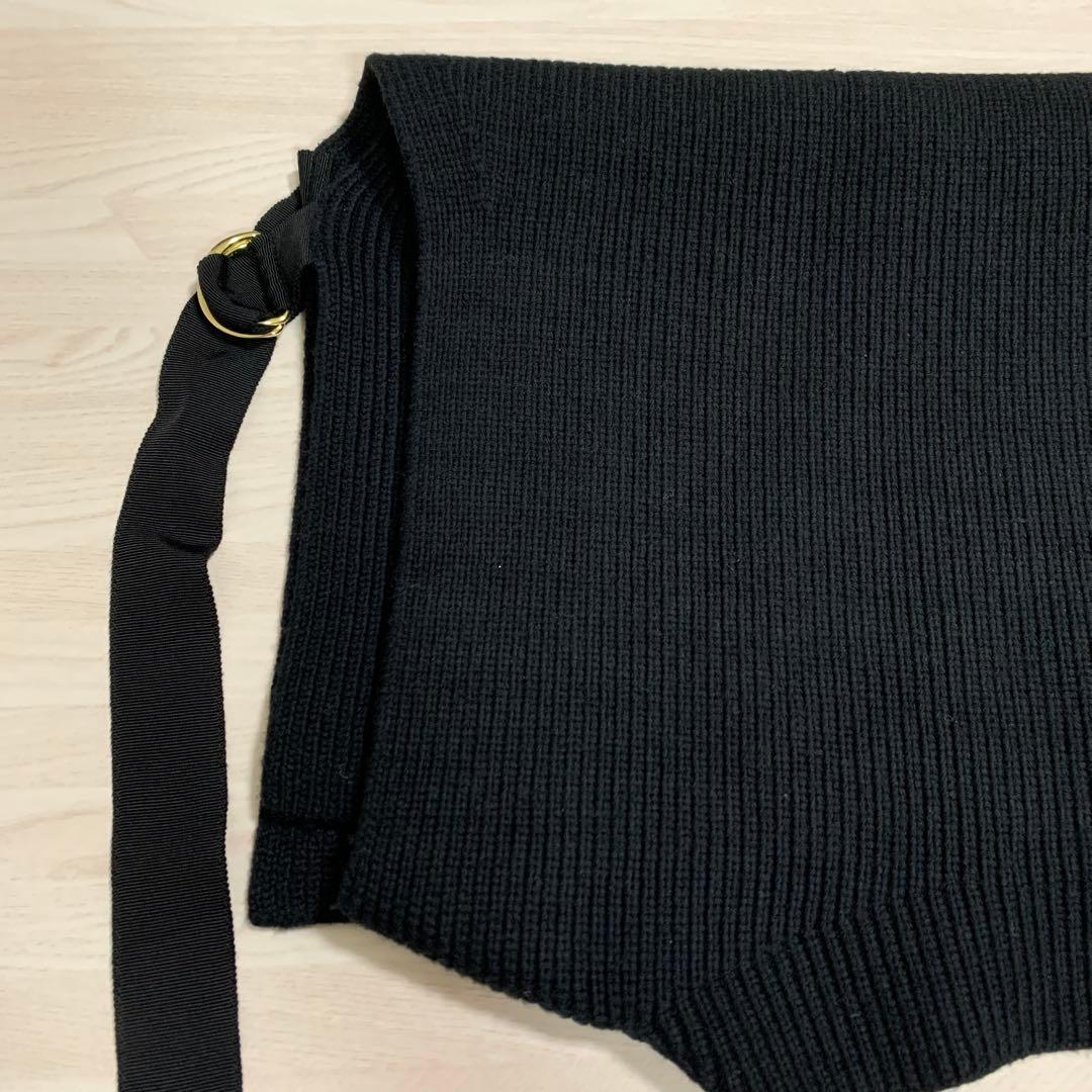 23区　タグ付き　【洗える】コットンリリー ニットベスト　ブラック　サイズ44