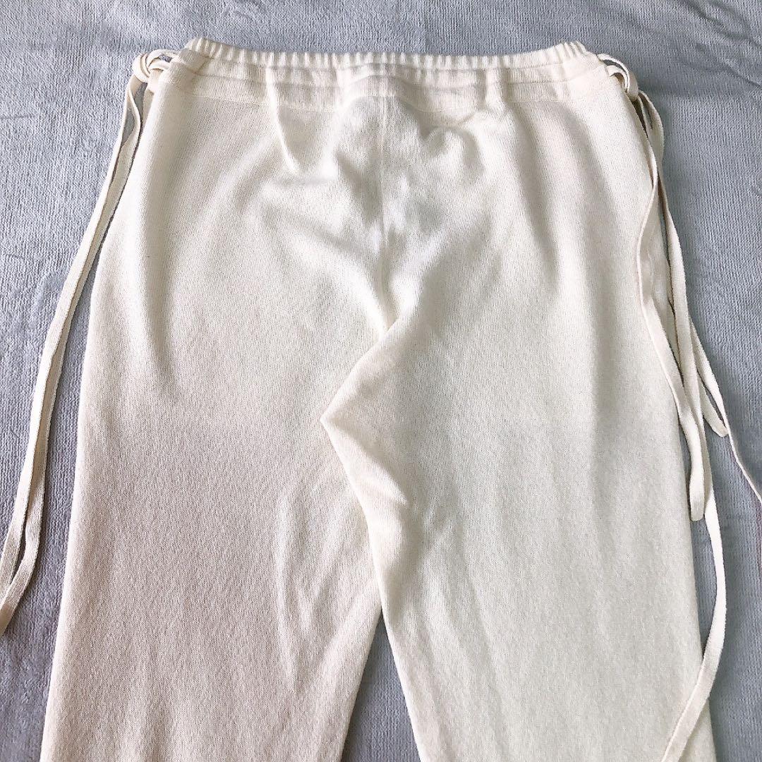 MAISON CARREE CASHMERE BASIC PANTS アイボリー