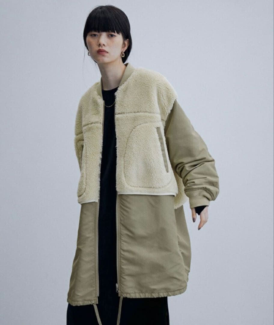 アダムエロペ　MA-1ボアリバーシブルコート