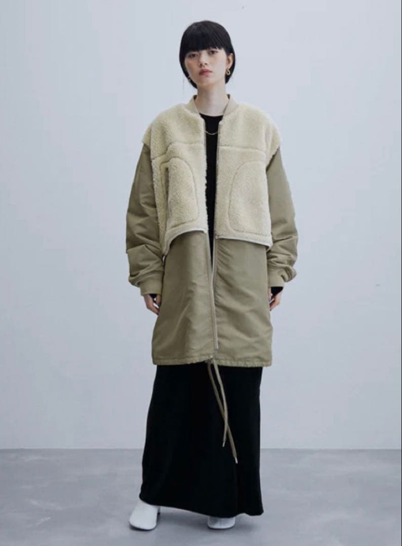 アダムエロペ　MA-1ボアリバーシブルコート