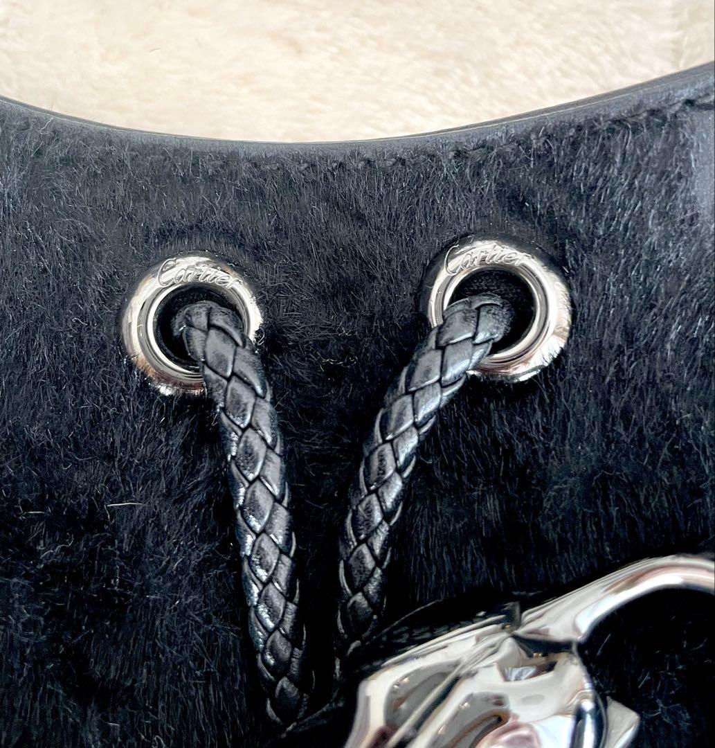 Cartier カルティエ パンテール ワンショルダーバッグ ハラコ ブラック