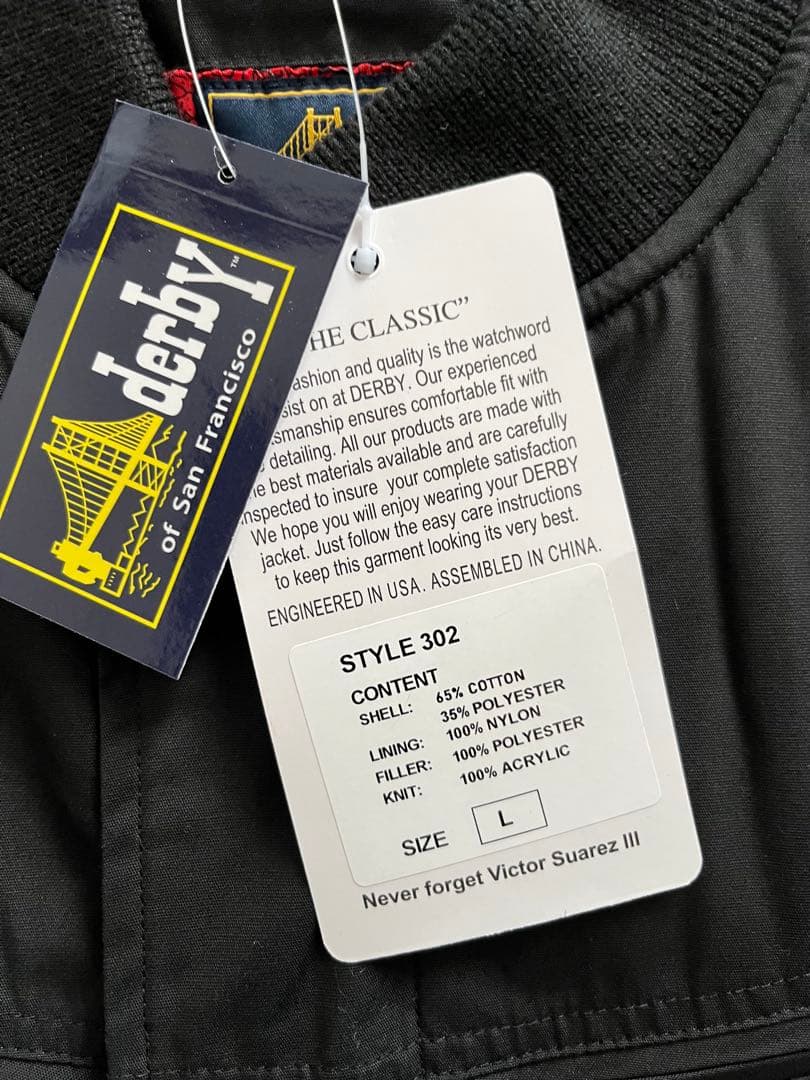 derby of san francisco vestダービー ベスト 黒赤 L