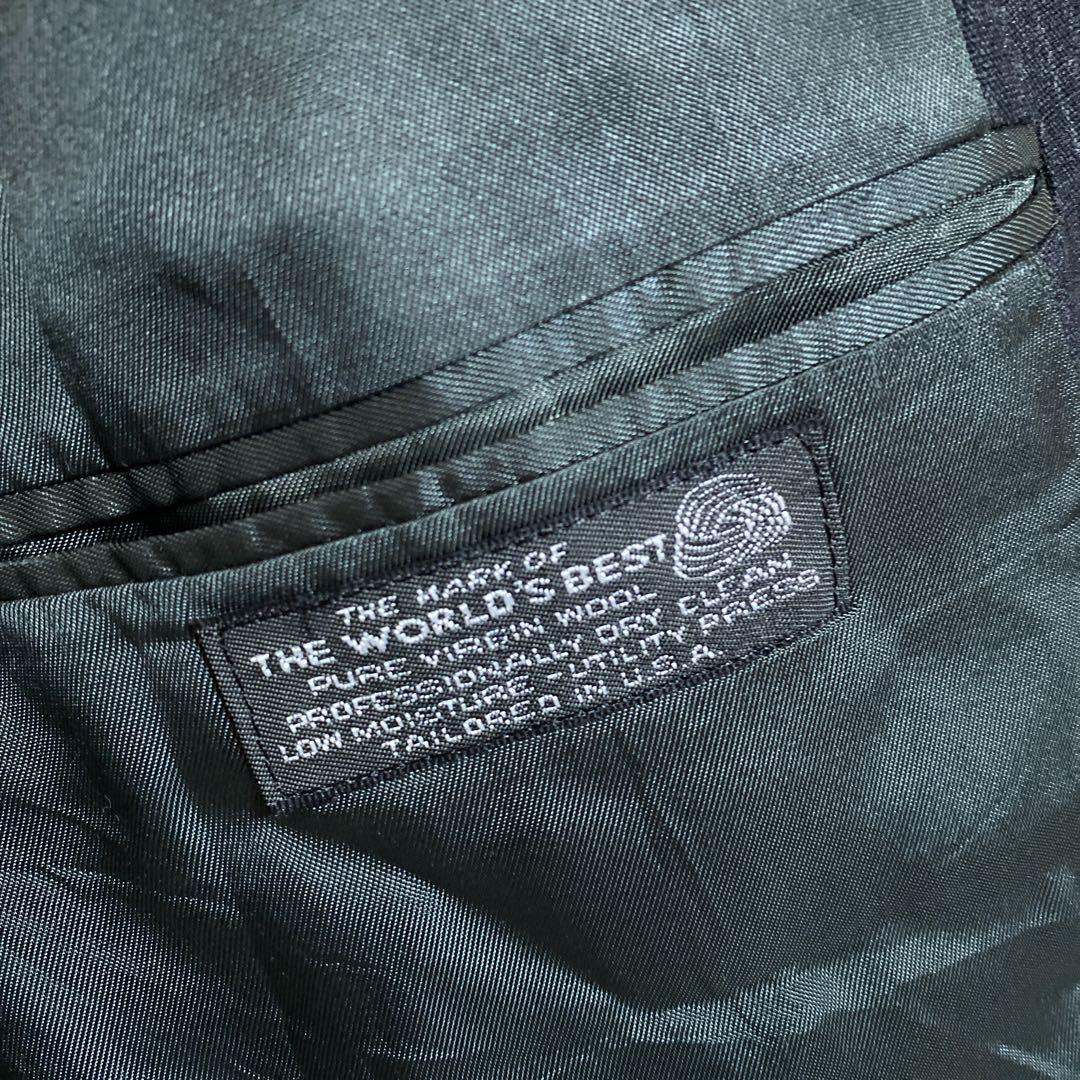 ディオール テーラード ジャケット スーツ ストライプ L ジャケット グレー