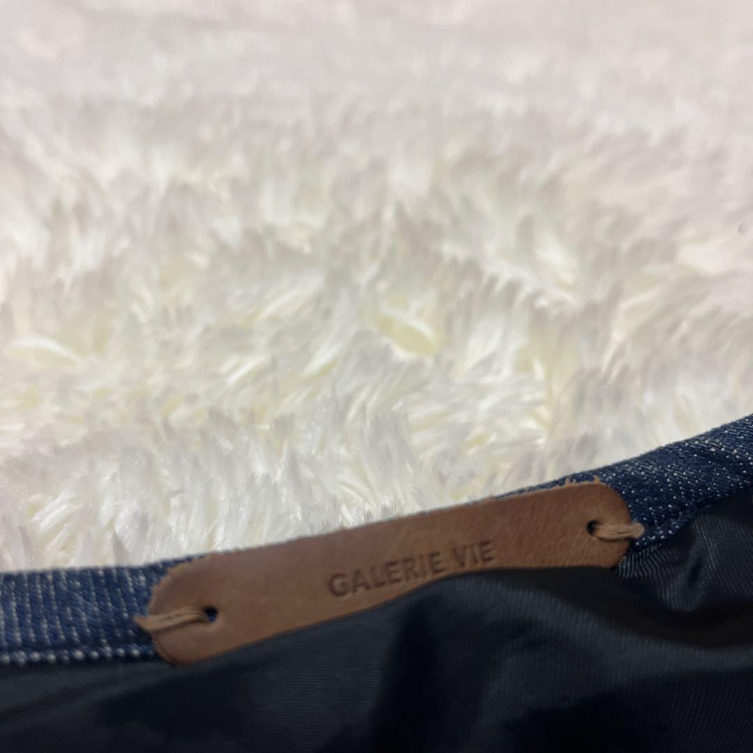 【極美品】GALERIE VIE セルヴィッチデニム キルトノーカラー ブルゾン