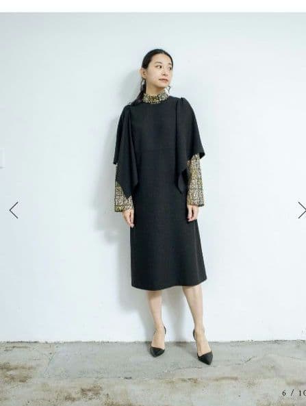 パノルモ　長袖ワンピース　黒