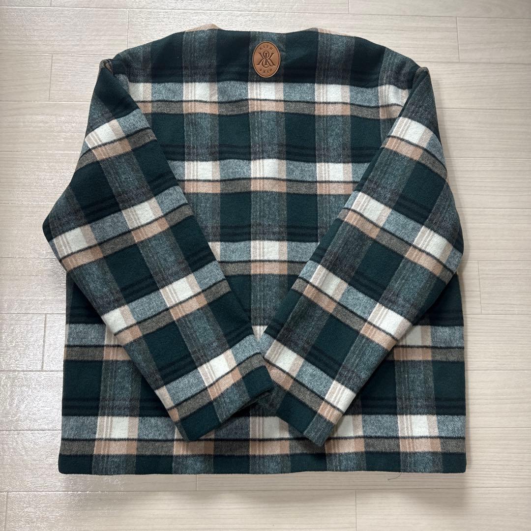 Kith ノーカラーチェックジャケット