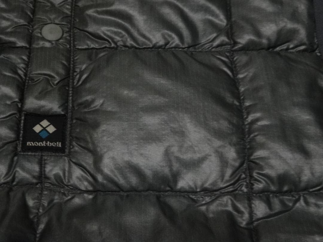 希少　旧ロゴ　オールド　モンベル　プルーオーバー　ダウンベスト　ガンメタ　M～L
