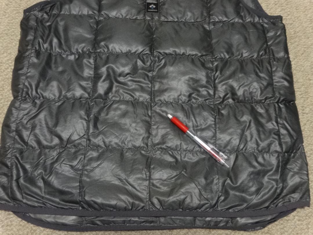 希少　旧ロゴ　オールド　モンベル　プルーオーバー　ダウンベスト　ガンメタ　M～L