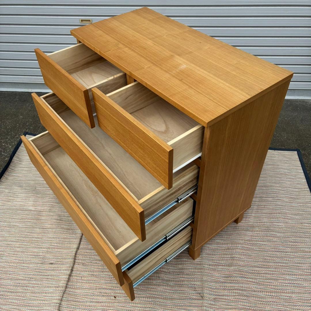 【送料込】無印良品　無印　木製チェスト４段 ナチュラル 家具