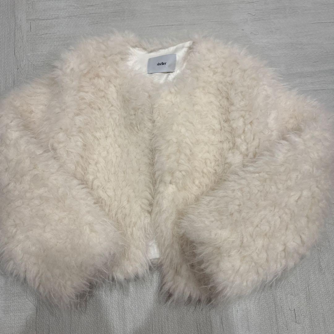 【美品】シェリエ sheller モフモフショートコート